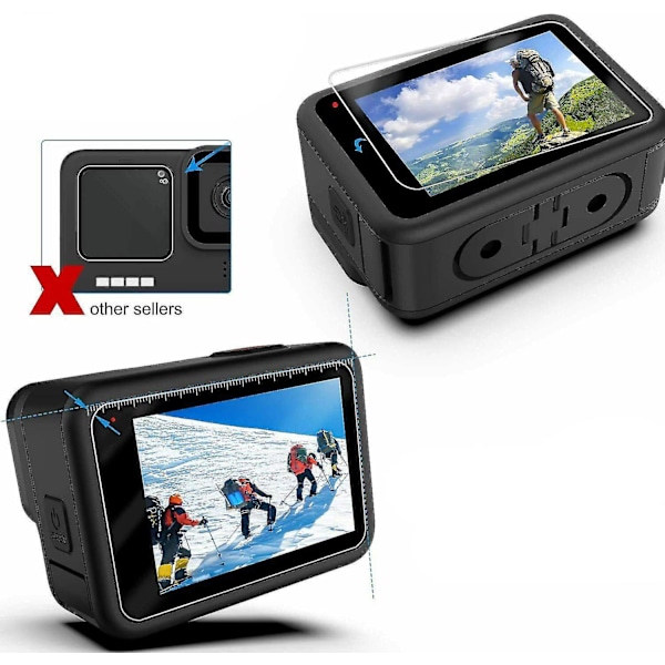 6 st skärmskydd för Gopro Hero 9 Black Ultra Clear härdat glas