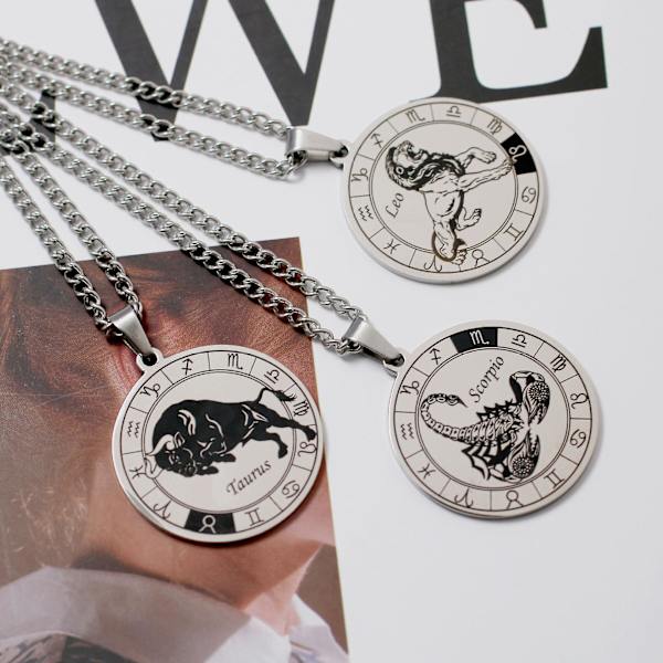 Stjernebilde Halskjeder 12 Stjernebilde Anheng Halskjeder Jenter Gave（Taurus）
