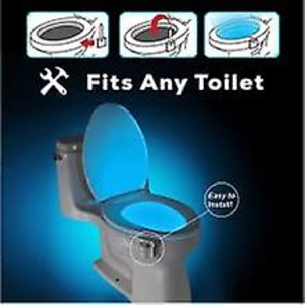 Yövalo gadget wc-istuimeen, hauska led-liiketunnistinvalo wc-istuimiin, kylpyhuoneen lisävarusteet, valaistus, erikoislahjat