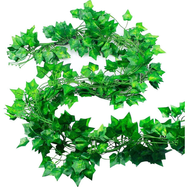 2st konstgjord lönnlövsgirland hängande kransbladsvinväxt