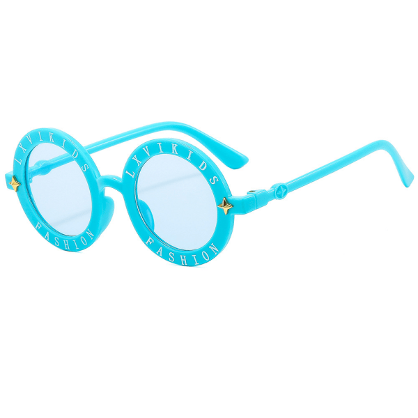 Round Hippie Sunglasses Small Circle Sun Glasses (blue)