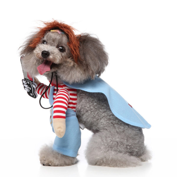 Dödlig docka hund hund kostym nyhet rolig husdjur festkläder cosplay