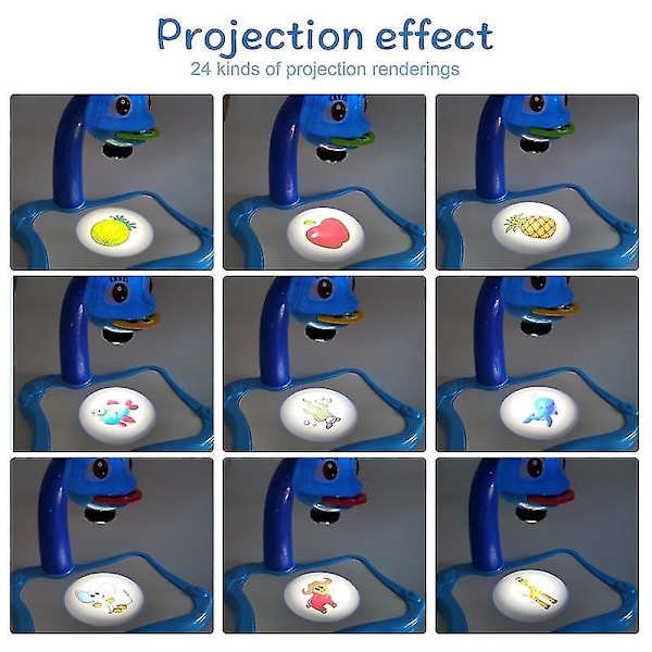 Led-projektori Piirustus Pöytä Maalauslauta Lelut Lapset Sininen
