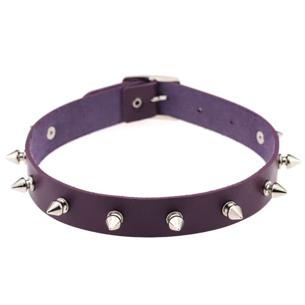 Ny Spiked Studded Lær Punk Halsbånd