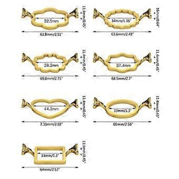 Vaxsigillform för 2,5 cm vaxsigillstämplar, vaxsigillverktyg i metall med rund blomform, sigillvaxform för presentinslagning E heart shape L 3cm chapter applie