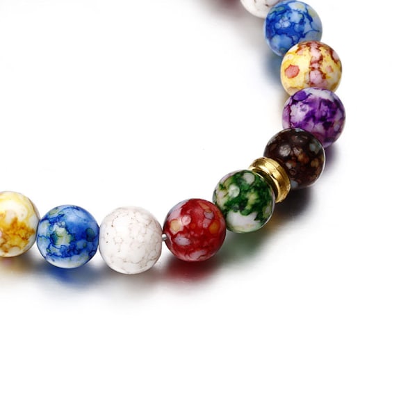 Färgglatt armband med pärlor, varmsäljande naturlig vulkanstensfärg