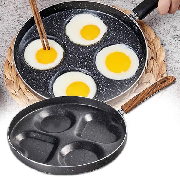 Egg stekepanne. 3/4 kopp eggkoker stekepanne non-stick aluminiumlegering multi egg