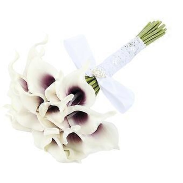 Almindelig Calla Kunstig Blomst Brudebuket Bryllupsfest Hjem Dekoration Lilla