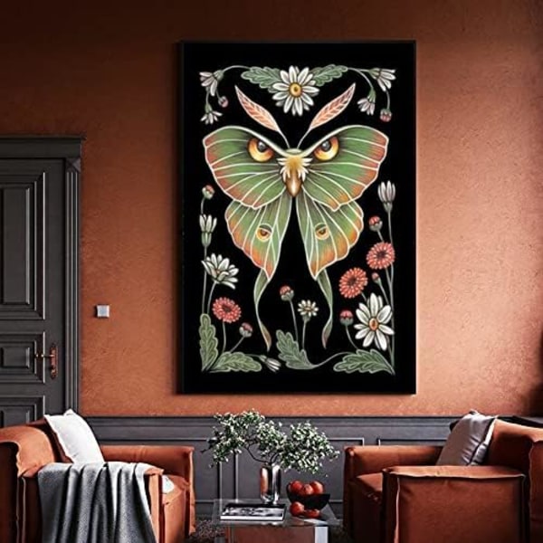 Diamantmaleri Kits til Voksne, 5D Diamantmaleri Luna Moth,