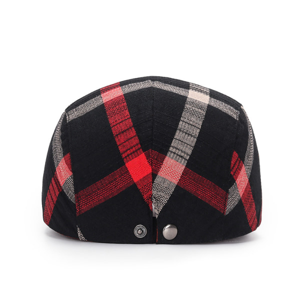 Herrar Beret Platt Newsboy Hatt Justerbar Irländsk Cabbie Mössa Andningsbar Körning Jakt Hatt (Svart)