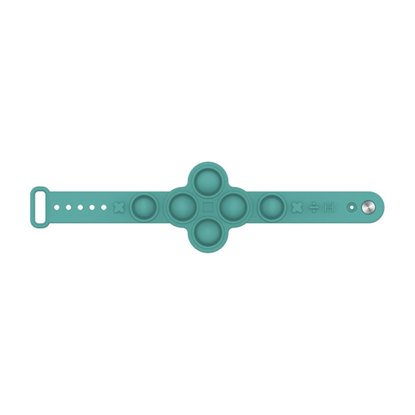 Deratization Pioneer Armband Bubblor Pussel Avspänning Finger Silikon Armband Leksak（Grön）