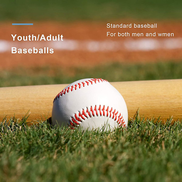 2 stk. 9 tommer træningsbaseball blød-fyldt slagbold, sport stressbolde porting slagtræ egnet til legeringsbat ungdom