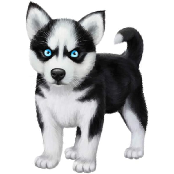 Little Husky, 5D Painting Kit Rhinestone Embroidery Cross stitch