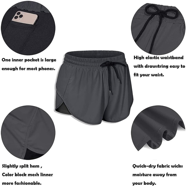 Shorts til kvinder - Sport Hotpants med lommer og snøre (M)
