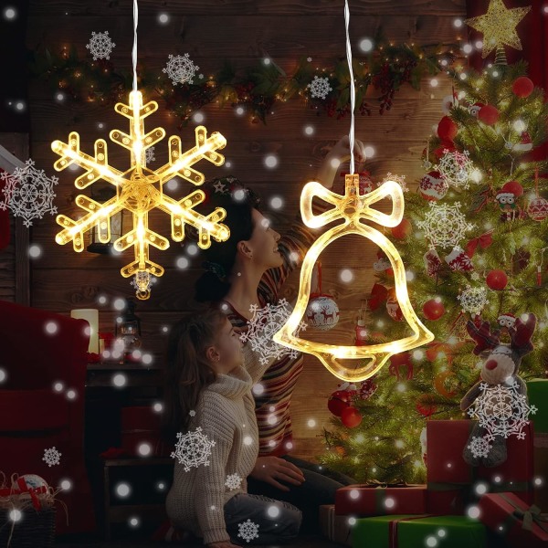 Fönsterljus, 5 st Hängande julfönsterljus med sug C