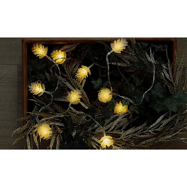 10 LED julekongler fe lyslenke – Perfekt til jul