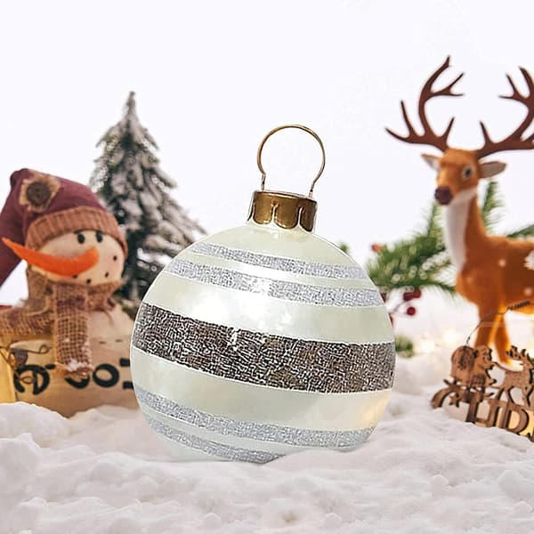 Julepynt Oppblåsbar Ball 60cm Store Julekuler Utendørs