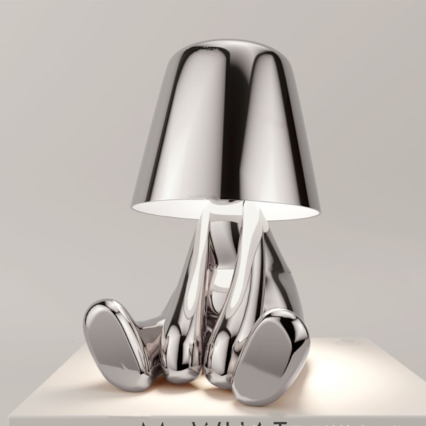 Thinker Lamp Collection Kreativ Liten Gyllene Man Vardagsrum T