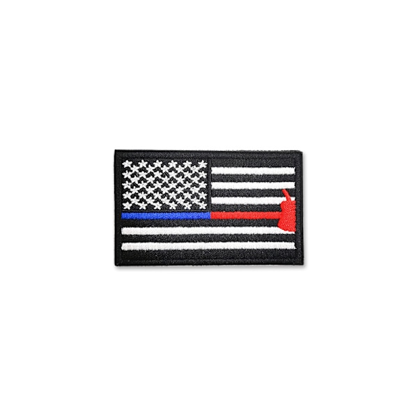 18 termoklæbende broderede patches med amerikanske flagmotiver