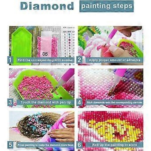 Dww-DIY 5D(40x30cm) Snötäckt Diamantmålning Komplett Korsstygn Broderi Diamond Painting Kit Strass Broderi Diamantkonst Vuxna för Att Dekorera