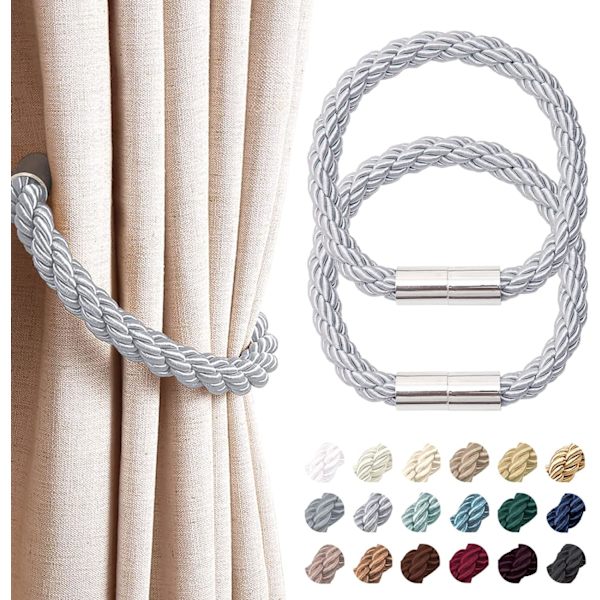 4 kpl harmaa moderni ja minimalistisen tyylinen magneettinen verhoklipsu