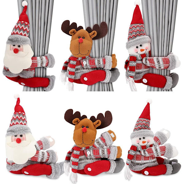 3 kappaletta jouluverhojen pidikkeitä jouluverhoille Cartoon San