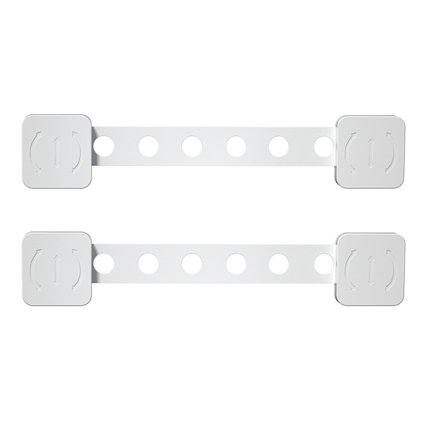4 kpl vauvan turvalukkoa, salvat kaapin lukot lapsille, valkoinen, 21*3,8 cm
