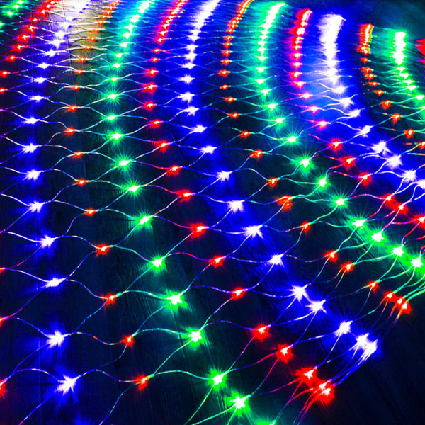 LED-ljusnät 3 x 2 m för juldekoration, fest, inredning,