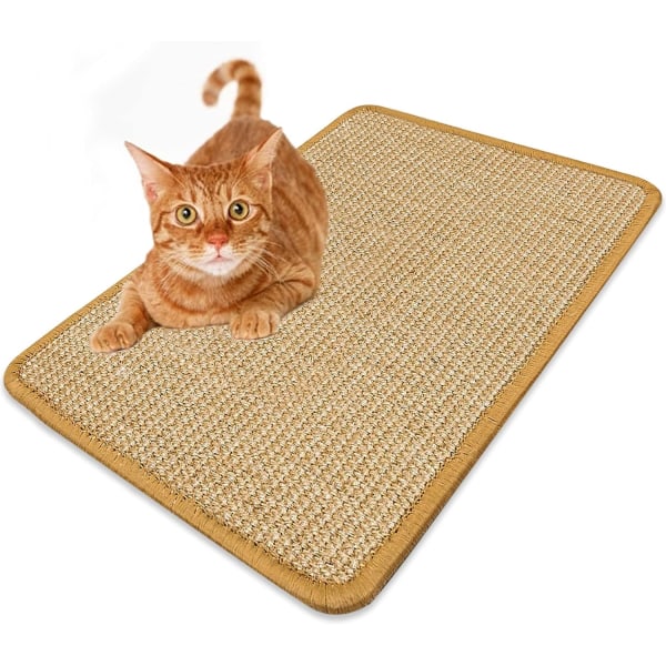 Cat Scratching Mat, Sisal Cat rektangelmatta Halkfri Bekväm C