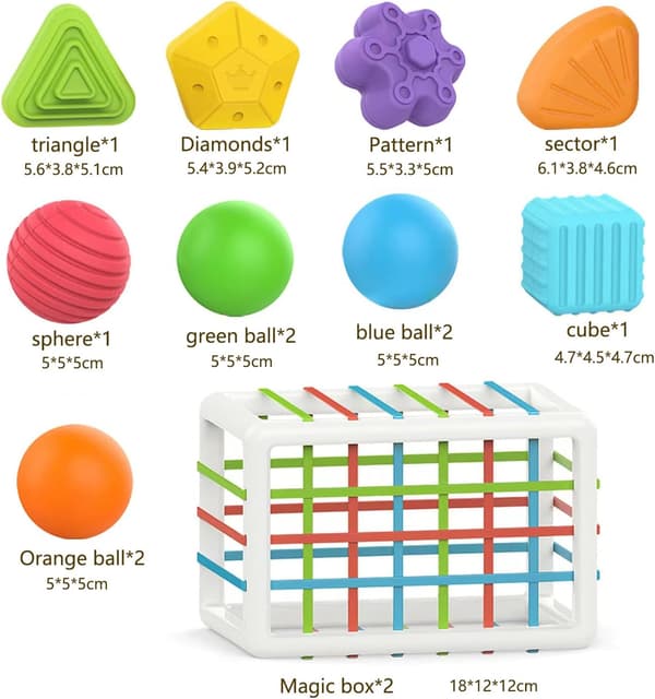 Formbitar för Bebis, Montessori Utbildningsspel för Barn, Senso