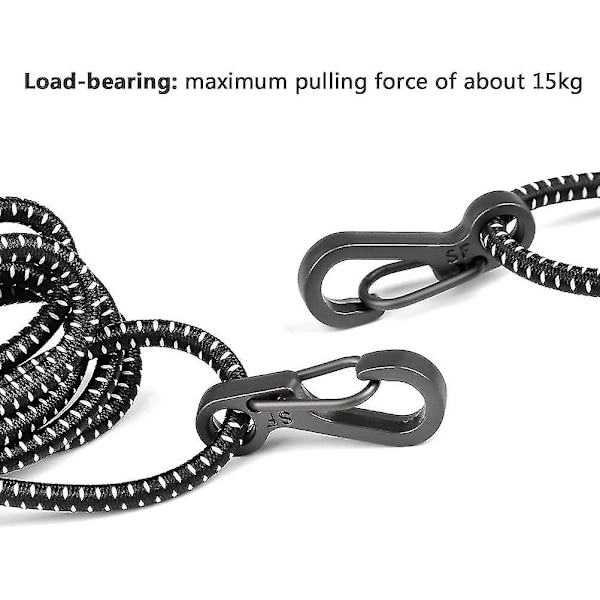 Mini Karabiner Klips Paracord Nøgleringe, 10 stk. Fjeder Karabiner L