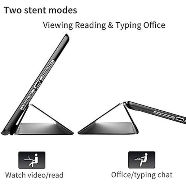 Fodral för Samsung Galaxy Tab A 10.1\" 2019 (modell Sm-t510 / T515), Smart Folio Mjukt Tpu Skyddande Fodral Svart
