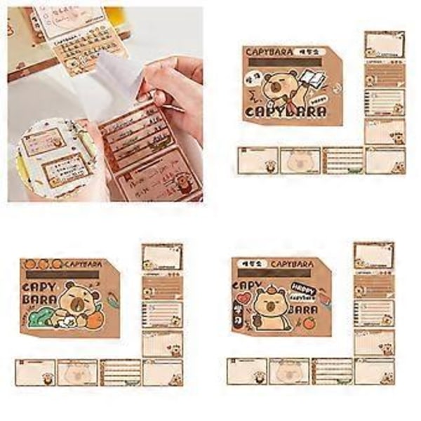 256 Ark Klisterlappar Papper Tecknad Anteckningspapper Ficka Skrivblock Dra Ut Anteckningsblock Olinjerat/Rutigt/Prickat Anteckningspapper Comparison