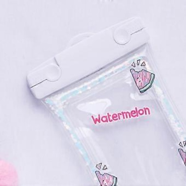 Vandtæt telefonetui, stor vandtæt undervands telefonholder taske, med svømme- og surfing nødtaske (vandmelon stykker) Watermelon Debris