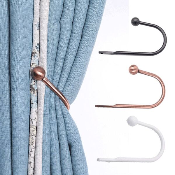 Set med 2 dekorative gardinholdere, svart csparkv-eu