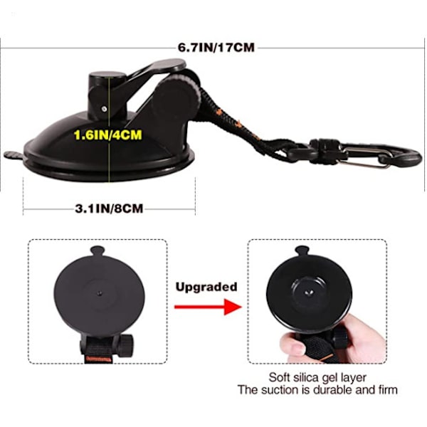 4 kpl imukuppiankkuri, auton kiristyshihnat, raskaan imukupin ankkuri 17 cm