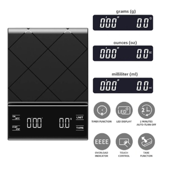 Digital kitchen scale high precision 0.3g to 3000g