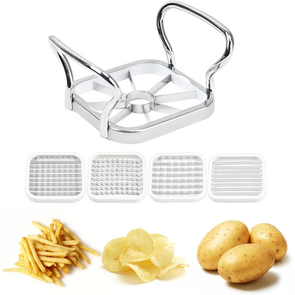 Pommes frites-skärare, potatisskärare, rostfria blad Vegeta