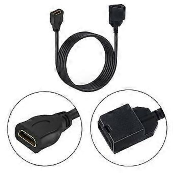 Version 1.4 Adapterkabel Aux Videokabel Stabil Plug and Play Løsning Stabil Transmission til Bilnavigation mother to mother