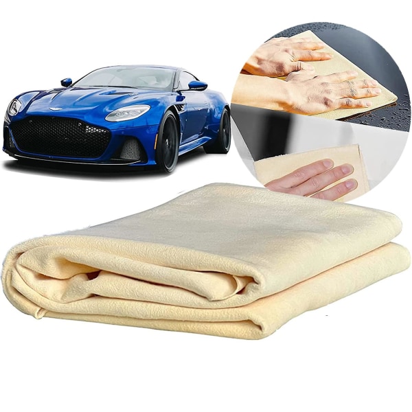 1pcs Chamois Leathers, Chamois Leathers For Cars, Car Drying Towel, Square 40 X 30 Cm Auto Cleaning Cloth, Fast Drying