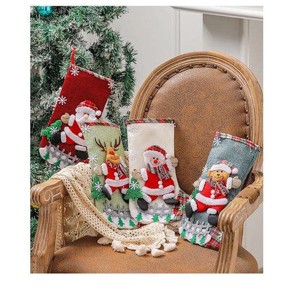 Personlig julepose i linned - Ternet, julepose