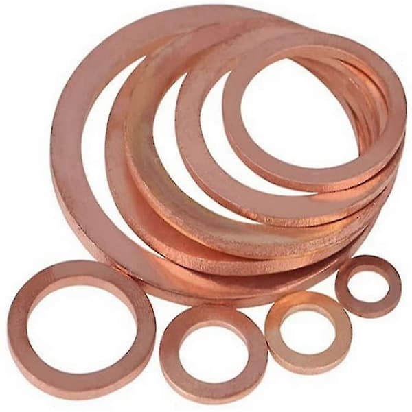 200 st kopparbrickor i metall, sortiment av metallbrickor, platt kit koppar