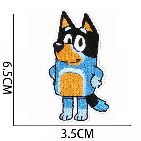 16 kappaletta Cartoon Puppy -silittävät kirjontamerkit ommeltaviksi