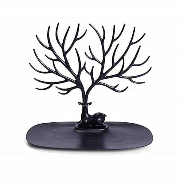 Birds Tree Stand Jewelry Display Necklace Earring Bracelet Holder Organizer Rack Tower Black