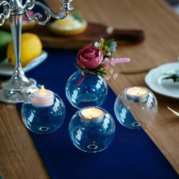 Kristall rund Ljusstake, Candlelight Dinner Props, Candlesti