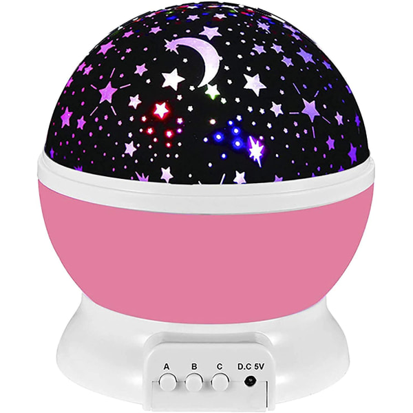 Star Night Lights For Bedroom, Starry Projector Night Light Lamp For Kids Blue（Pink）