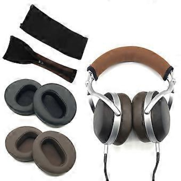 Gaming Headset Puter Støyisolerende Øreputer for AH-D2000 D5000 D5200 D7200 D9200 Hodetelefoner Headset Deksel Brun Brown