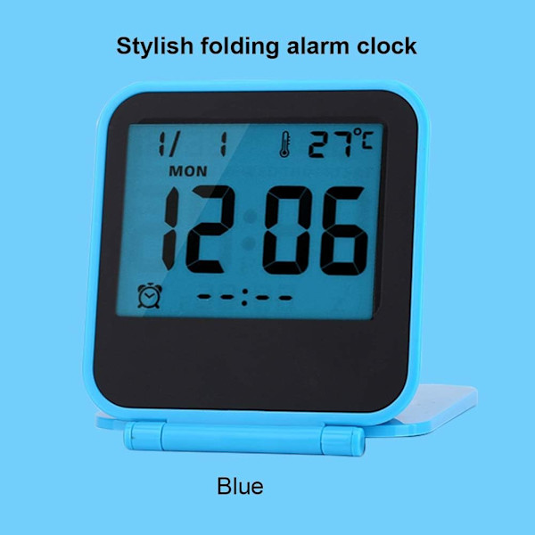 Digital resealarmklocka, Mini hopfällbar bärbar alarmkalender