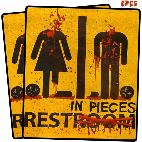 Halloween-koriste, 2 kpl Halloween-kauhutarroja, pelottava kylpyhuone