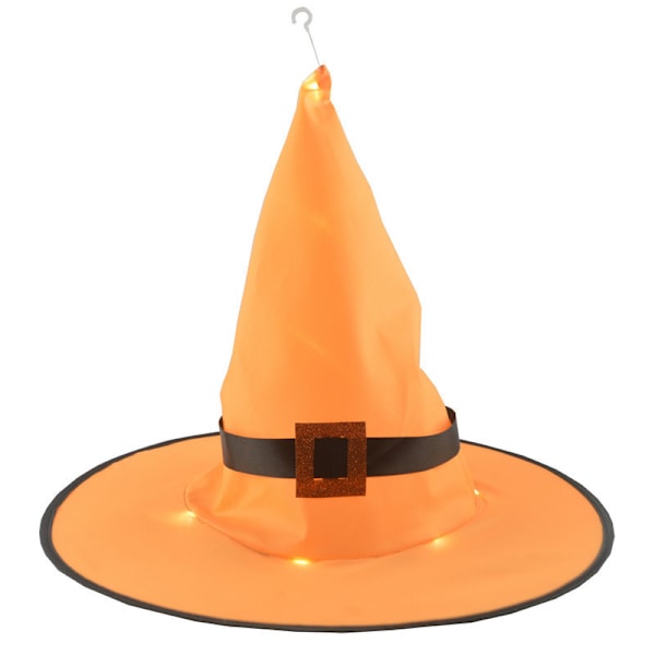 Valaiseva noitahattu, juhlava LED-valohattu, Halloween-juhlahattu, päähine, valokuvarekvisiitta orange